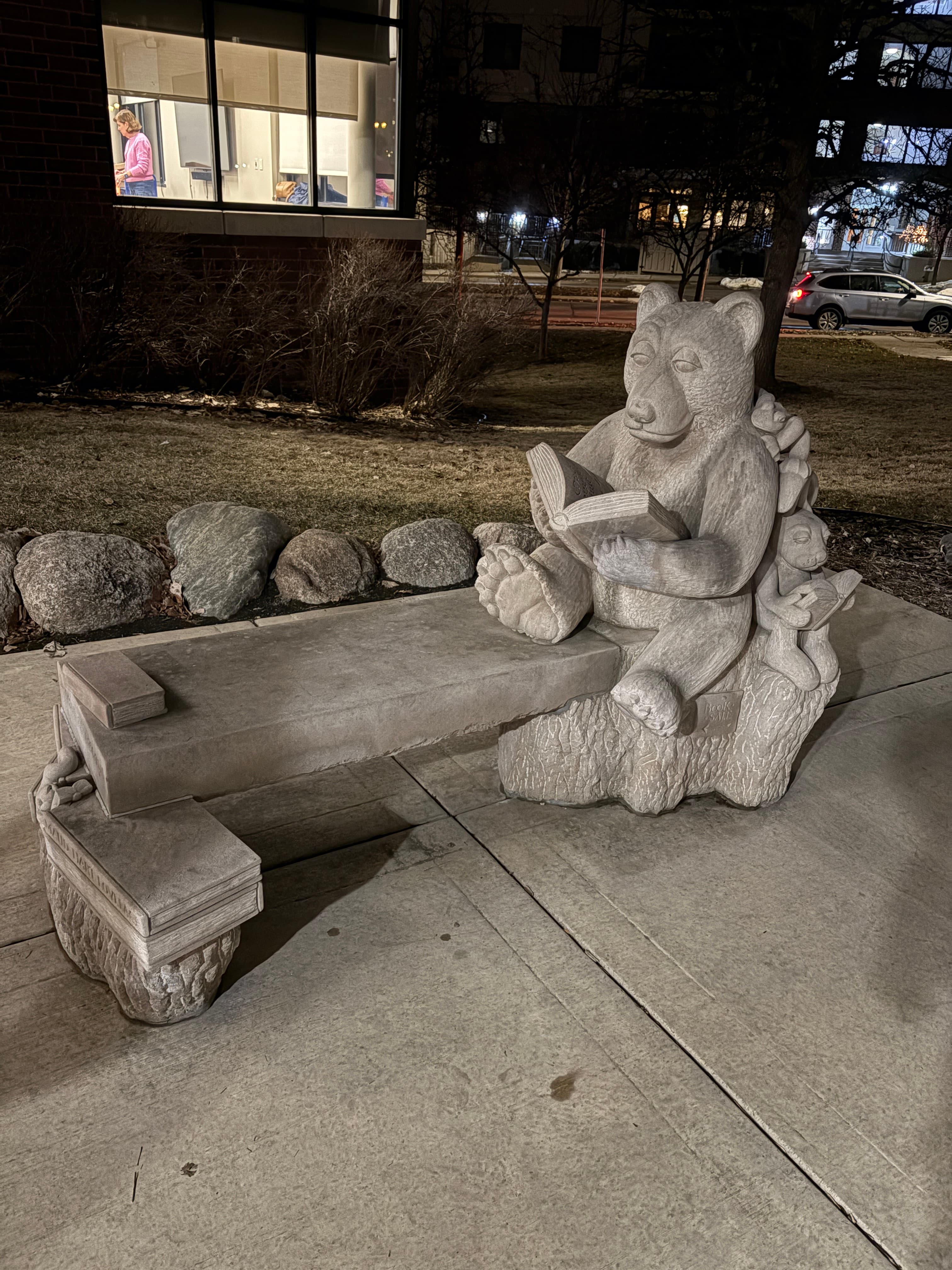 Bear and Bunny Bench