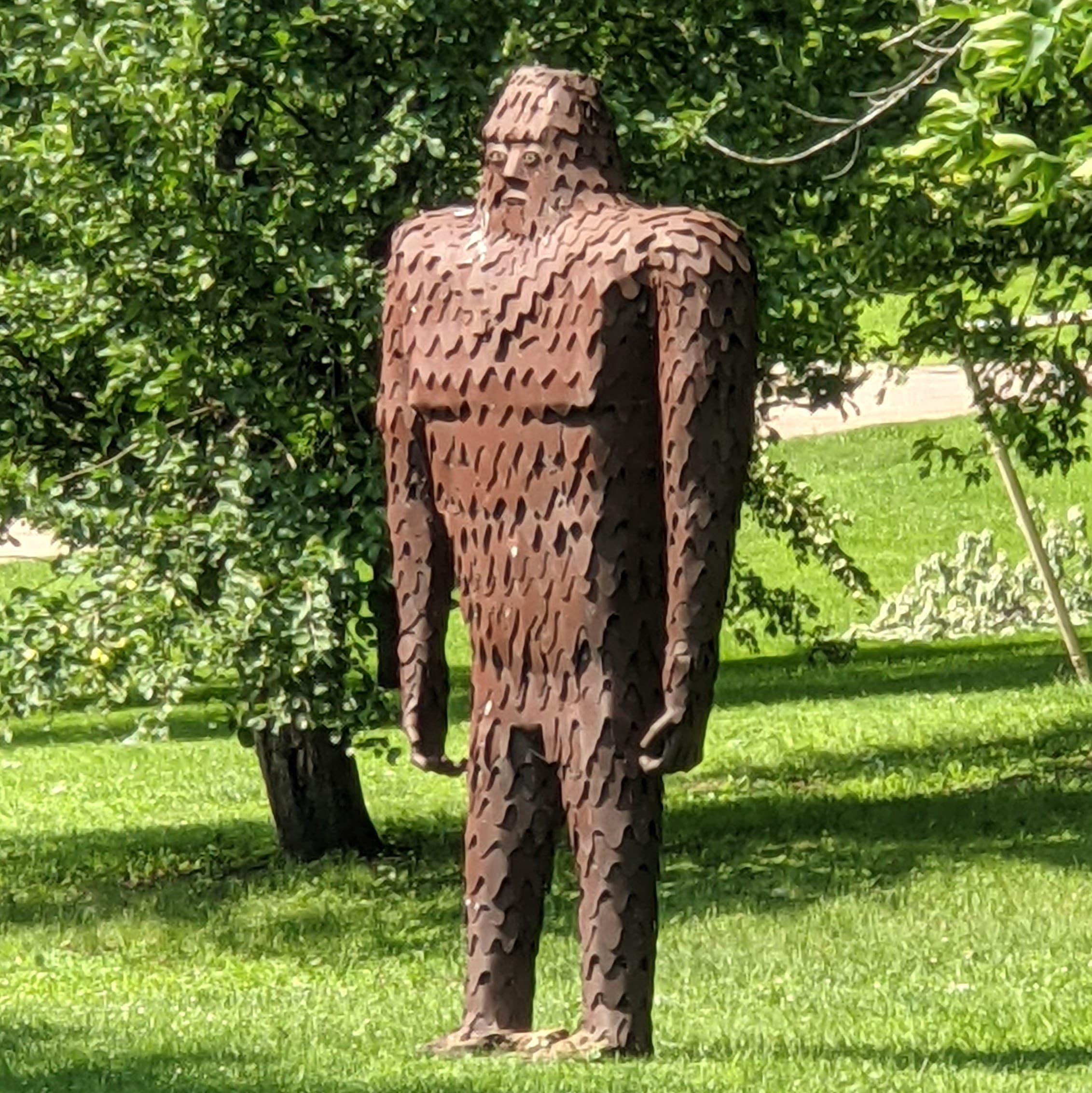 Sasquatch metal sculpture