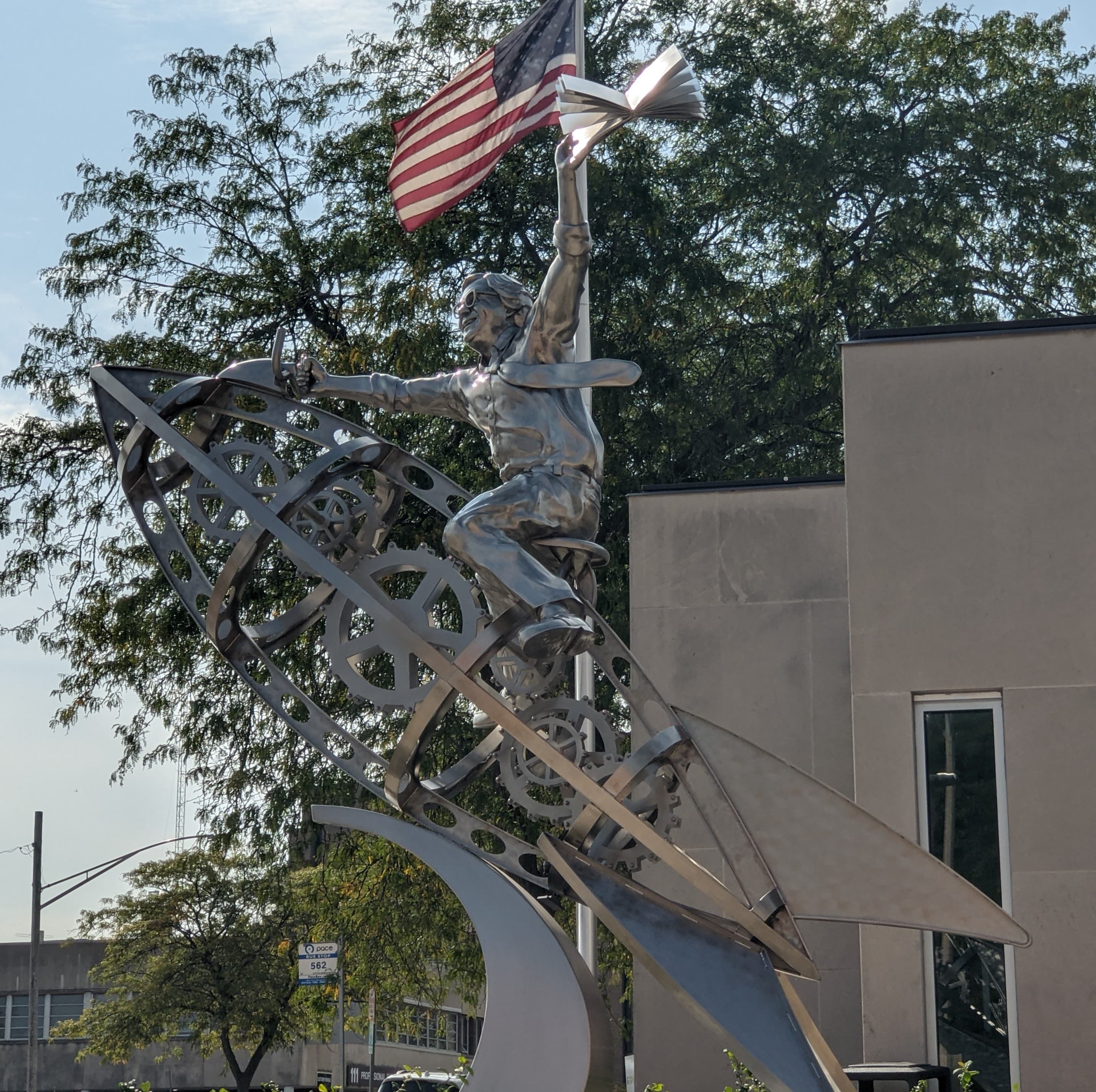Fantastical Traveler sculpture