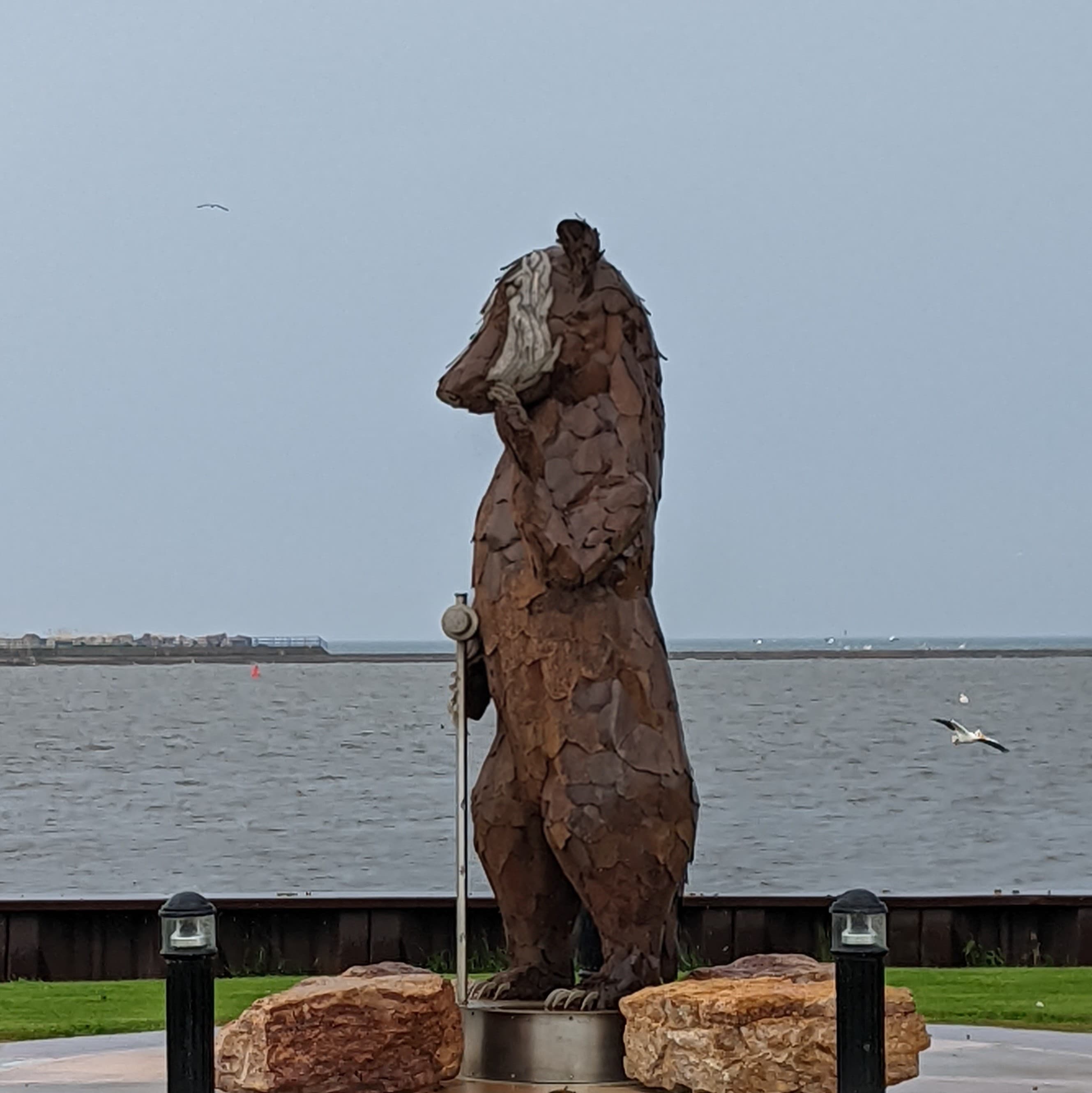 Shipbuilder Badger sculpture