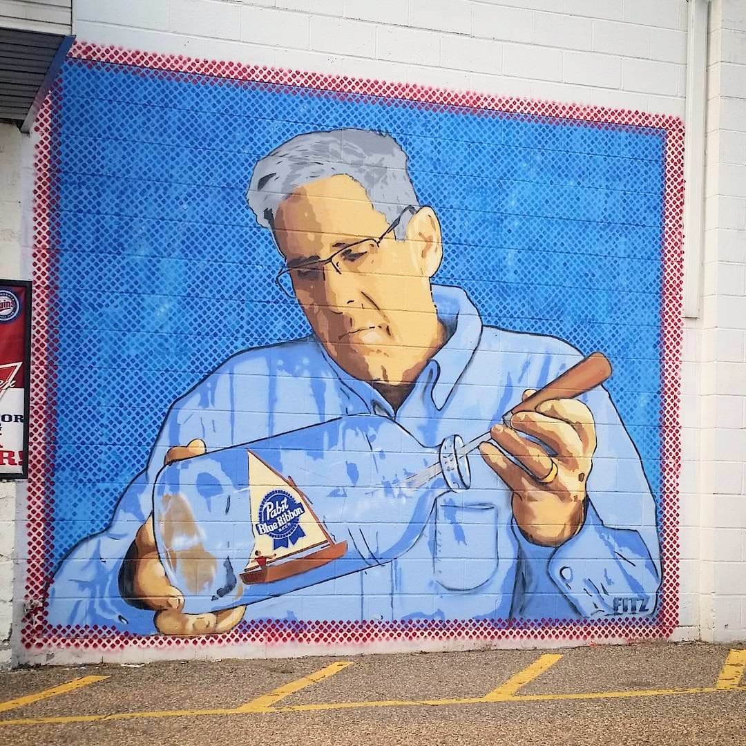 PBR Park Liquors mural