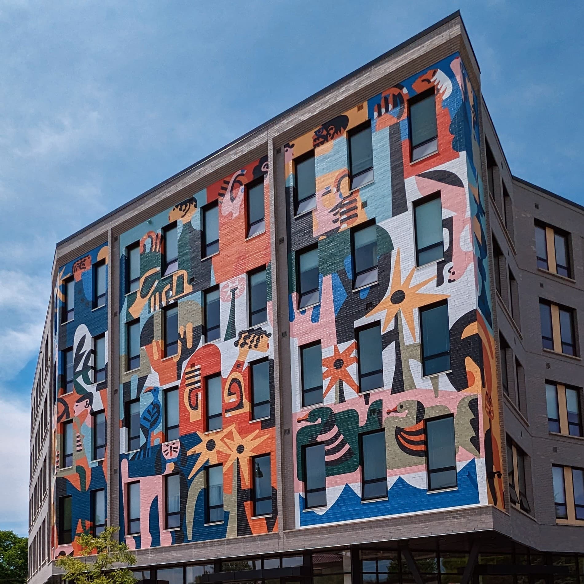 Ella Apartments mural